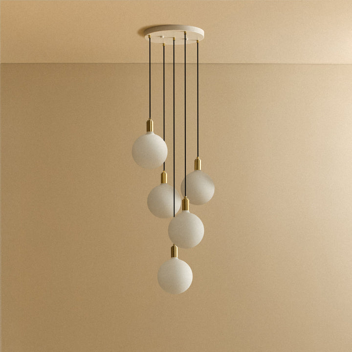 Five Pendant in Brass + Sphere V
