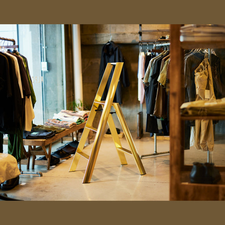 Lucano Premium Step Ladder 3-Step GOLD