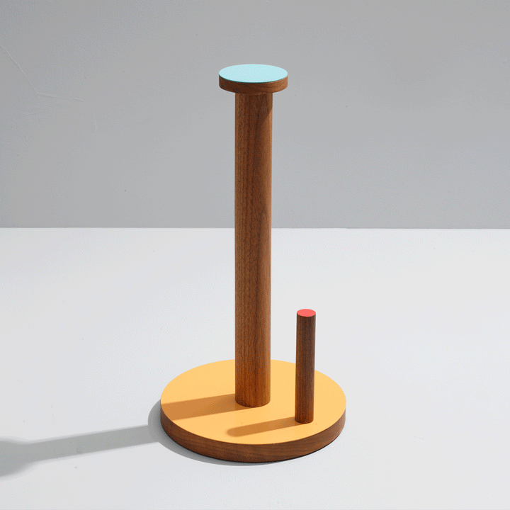 The Paper Towel Keeper - Walnut/Orange