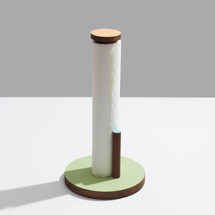 The Paper Towel Keeper - Walnut/Green