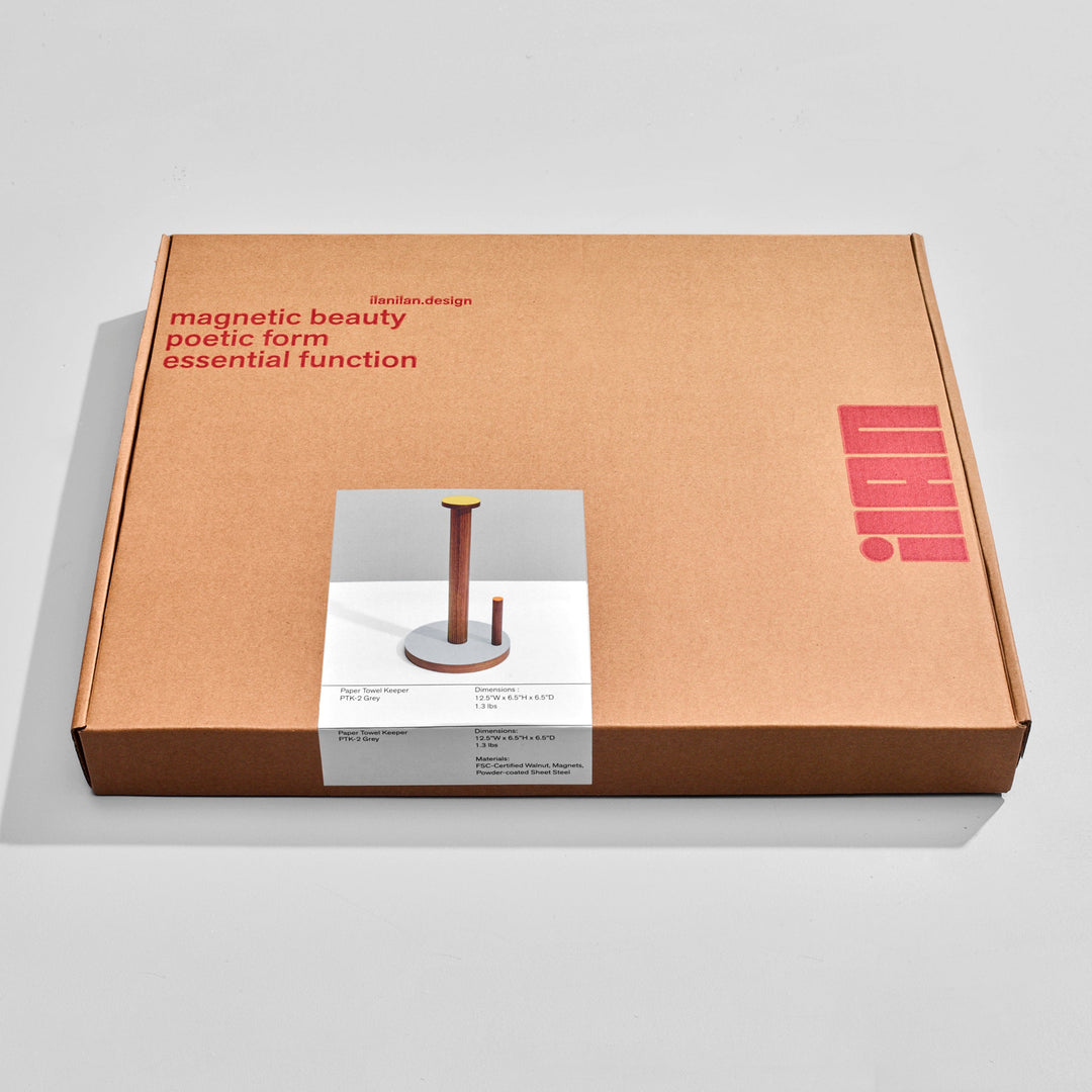 The Paper Towel Keeper - Walnut/Gray