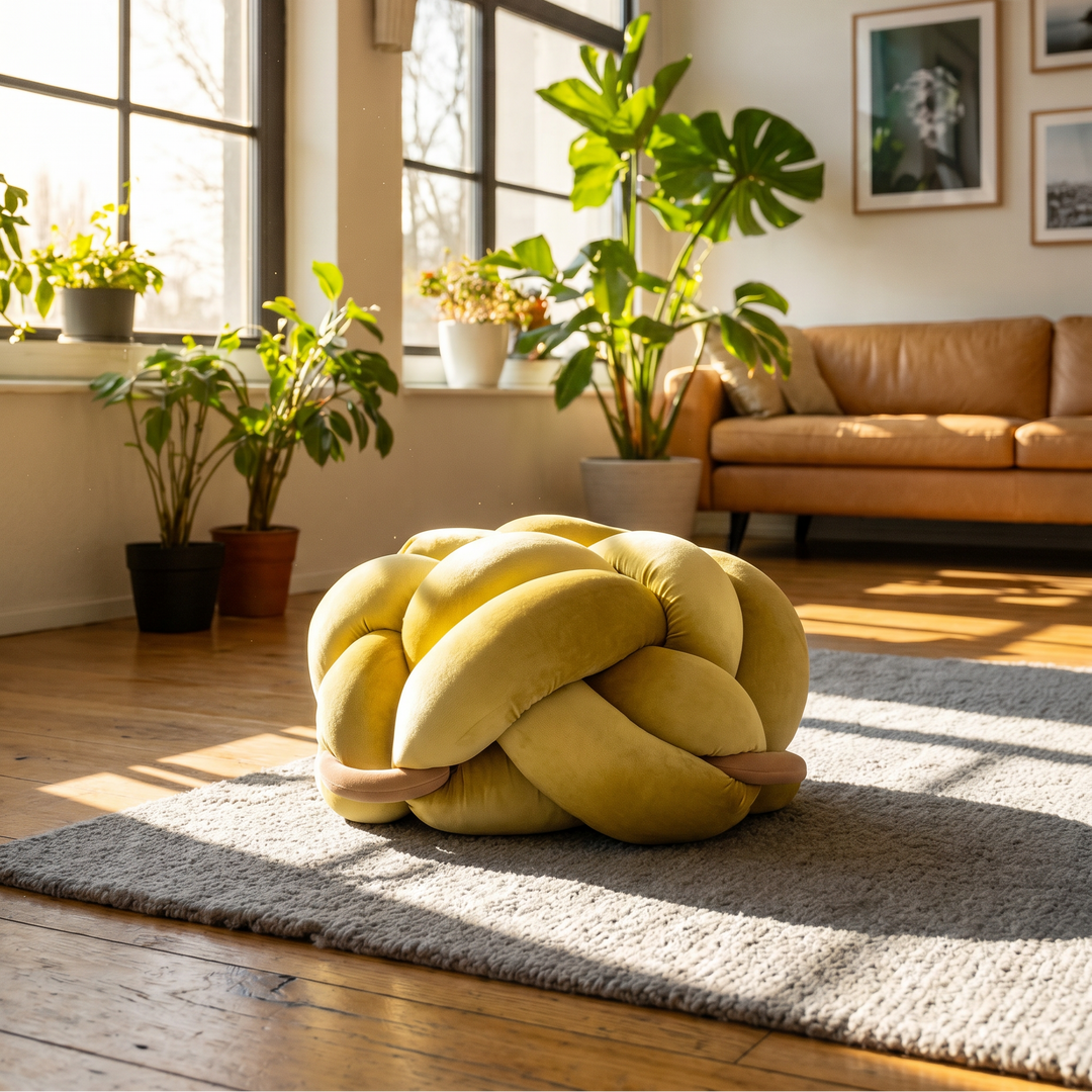 Knot Ottoman Citron Large