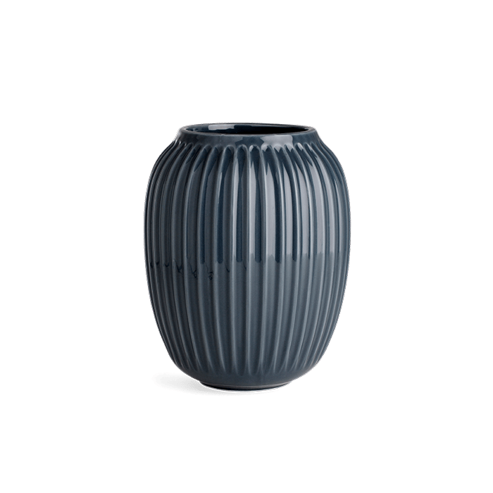 Kähler Hammershøi Vase, Anthracite Grey, H: 8.3"