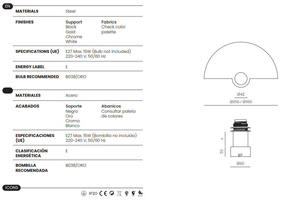 Haban Wall Lamp 1 Piece