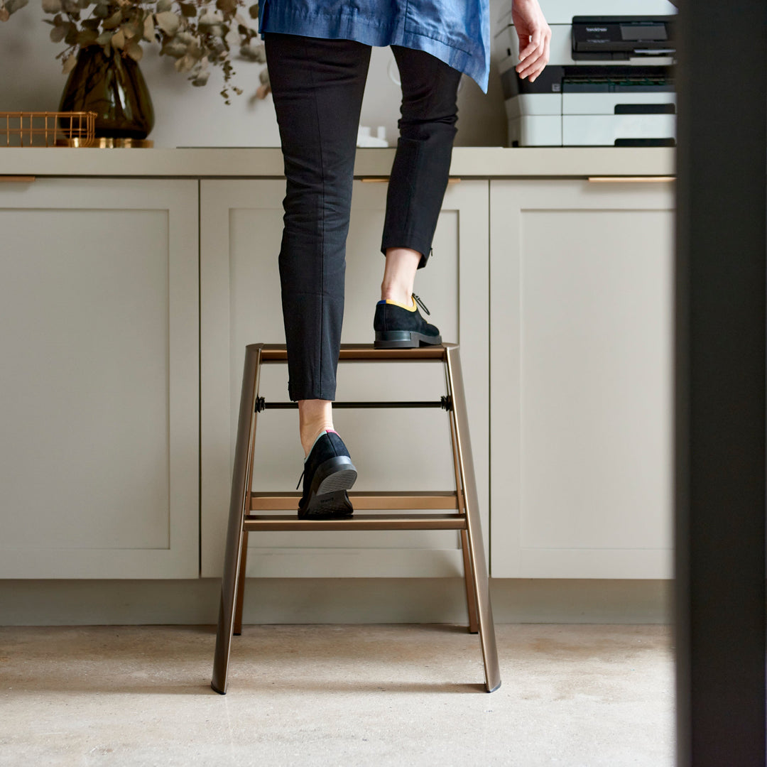 Lucano Premium Step Ladder 2-Step BRONZE