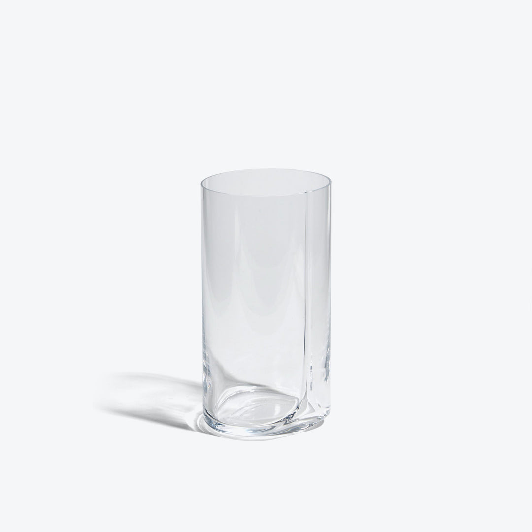 Hew Highball Glass, Set of 4 — single clear highball glass on a white background