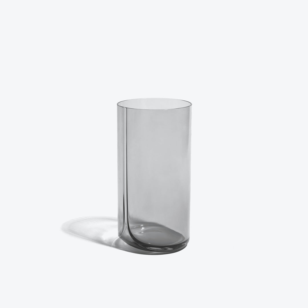 Hew Highball Glass, Set of 4 — single smoke-tinted highball glass on a white background