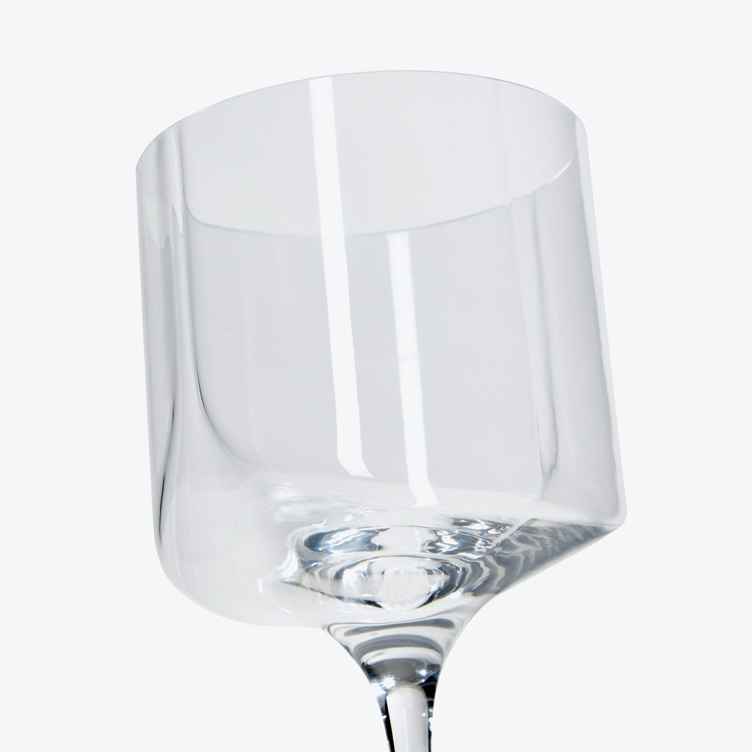 Hew Wine Glass, Set of 2 — clear wine glass, close-up of the bowl and stem join