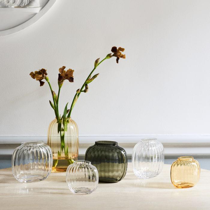 Holmegaard Primula Oval Vase, Clear, H: 6.9"
