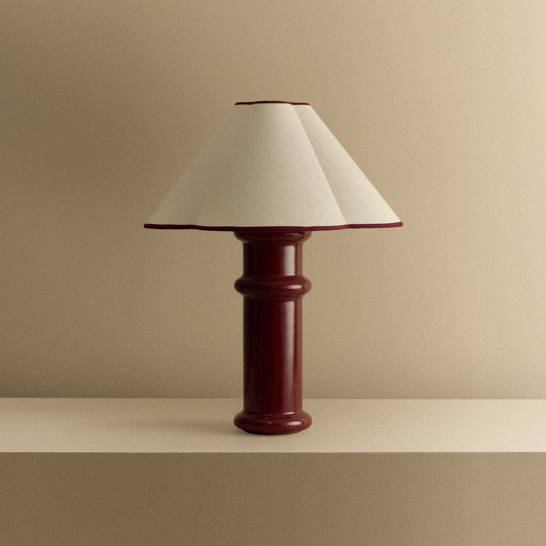 Heath Table Lamp in Port Red