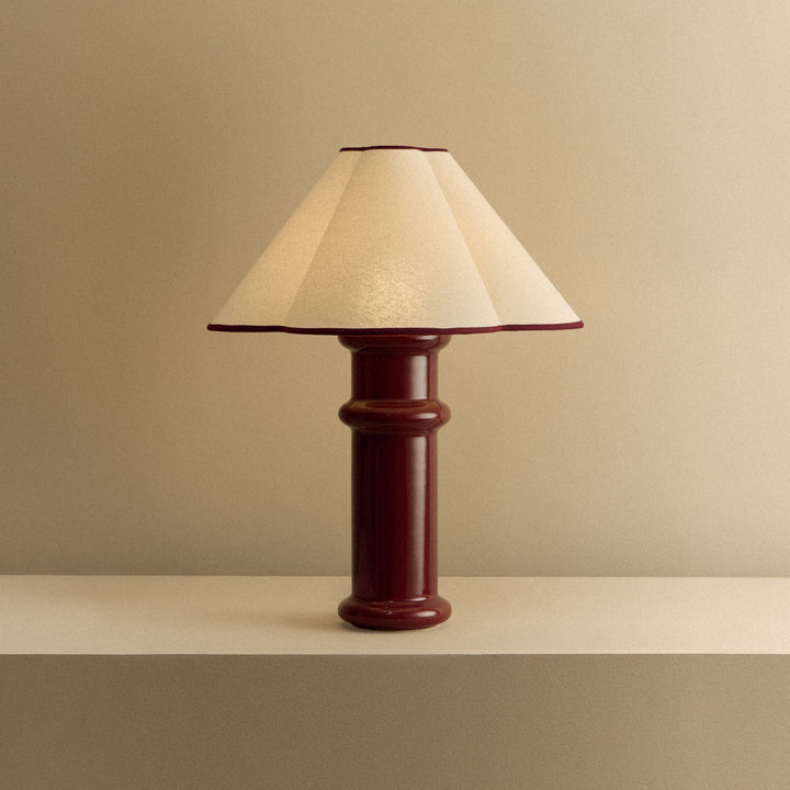 Heath Table Lamp in Port Red