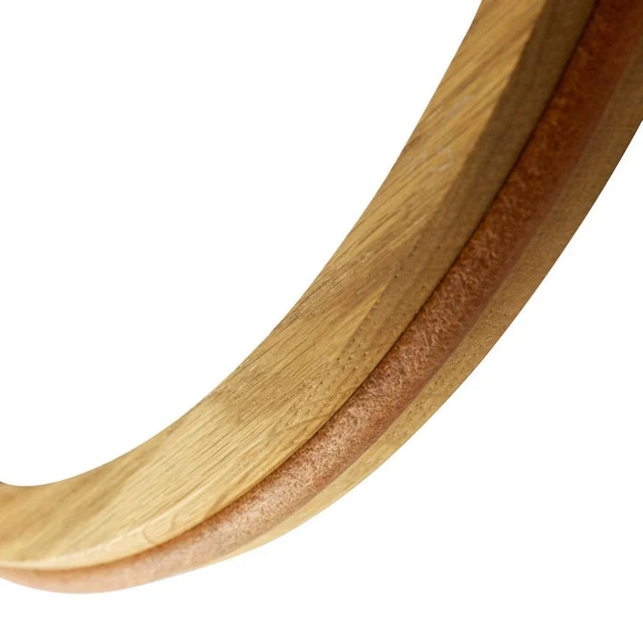 FDB Møbler I3 Mossø Mirror, Nature Lacquered Oak Ø60