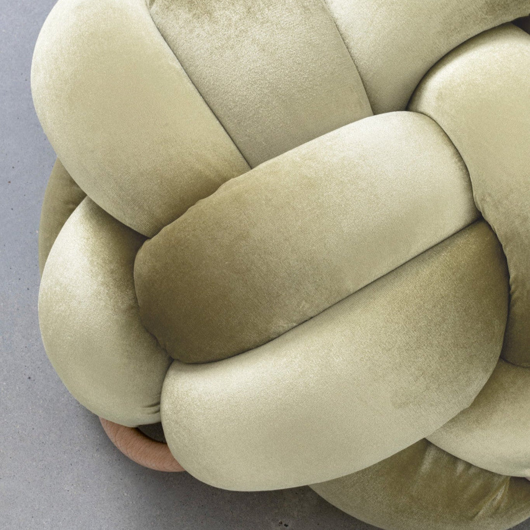 Knot Ottoman Ivory Medium