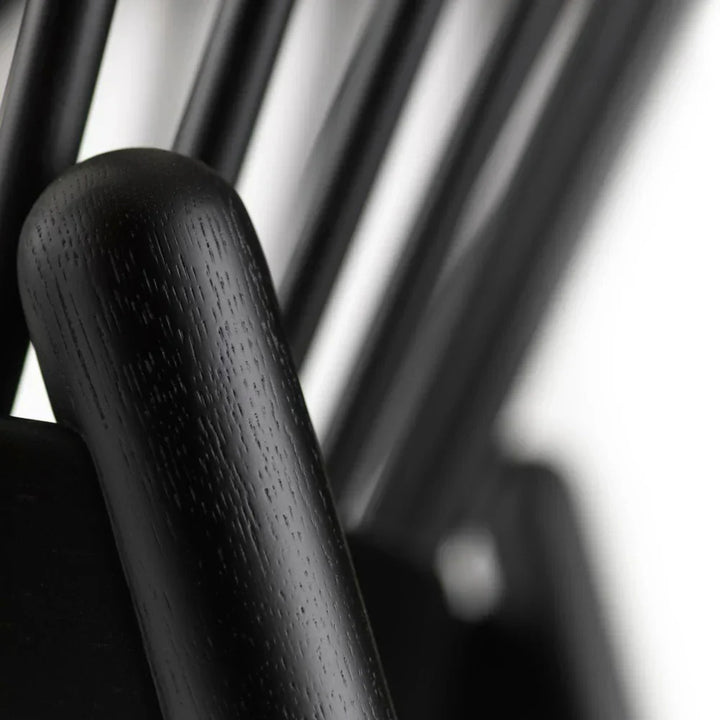 FDB Møbler J166 Jørna Chair, Jet Black Oak/Dark Blue