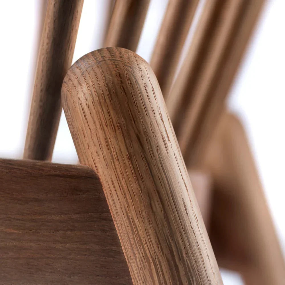 FDB Møbler J166 Jørna Chair, Smoked Oiled Oak/Dark Blue