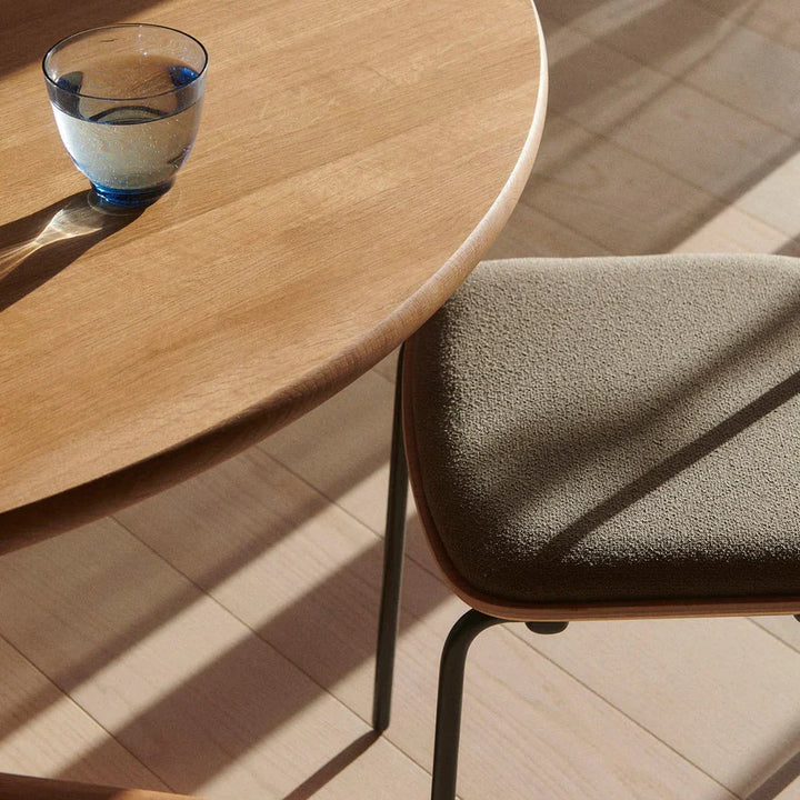 FDB Møbler J182 Holmen Stackable Chair, Steel Black/Taupe
