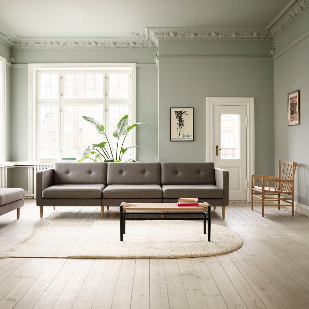 FDB Møbler J83B Bench, Jet Black Painted Beech