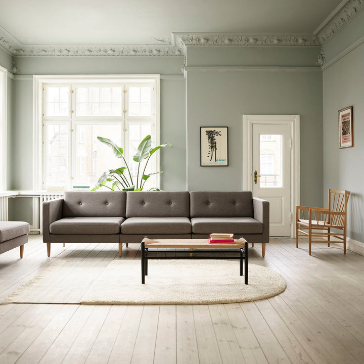 FDB Møbler J83B Bench, Jet Black Painted Beech