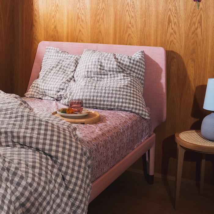 JUNA Bæk&amp;Bølge Duvet Cover Set, Grey/Birch