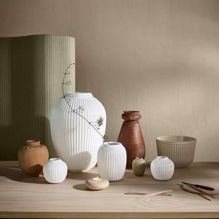 Kähler Hammershøi Vase, White, H: 10"