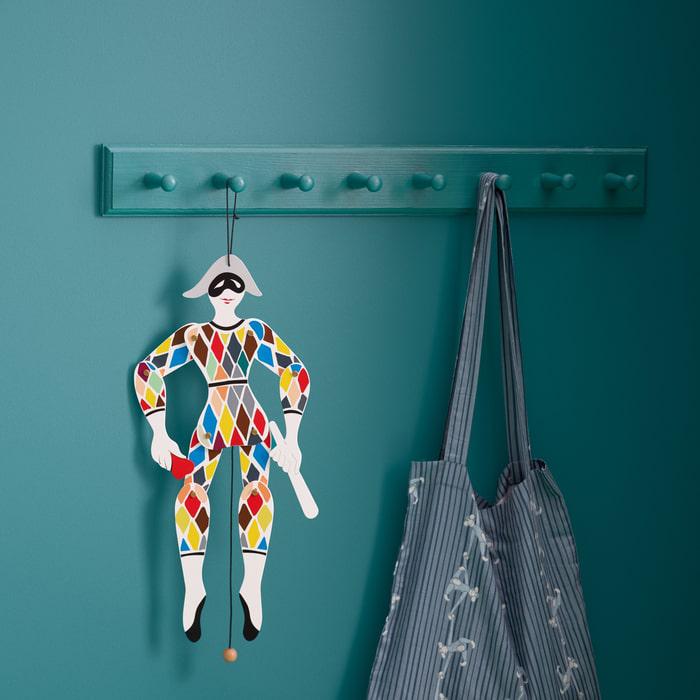 Kay Bojesen Harlequin Jumping Jack, Multi, H: 20.1"