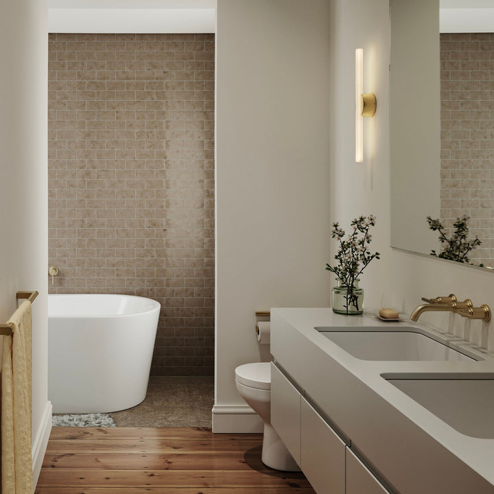 Kilter Wall Light In Solid Brass