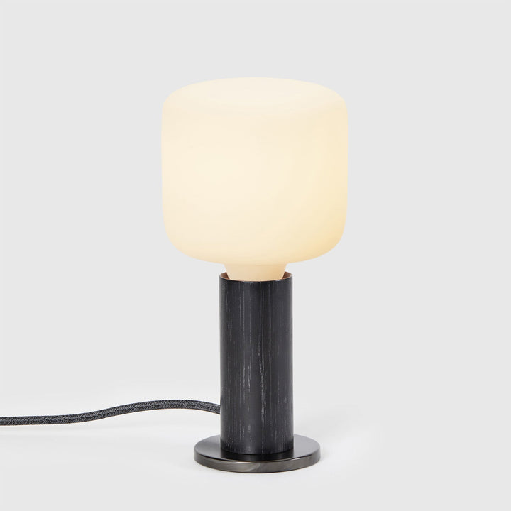 Knuckle Table Lamp in Blackened Oak + Oblo