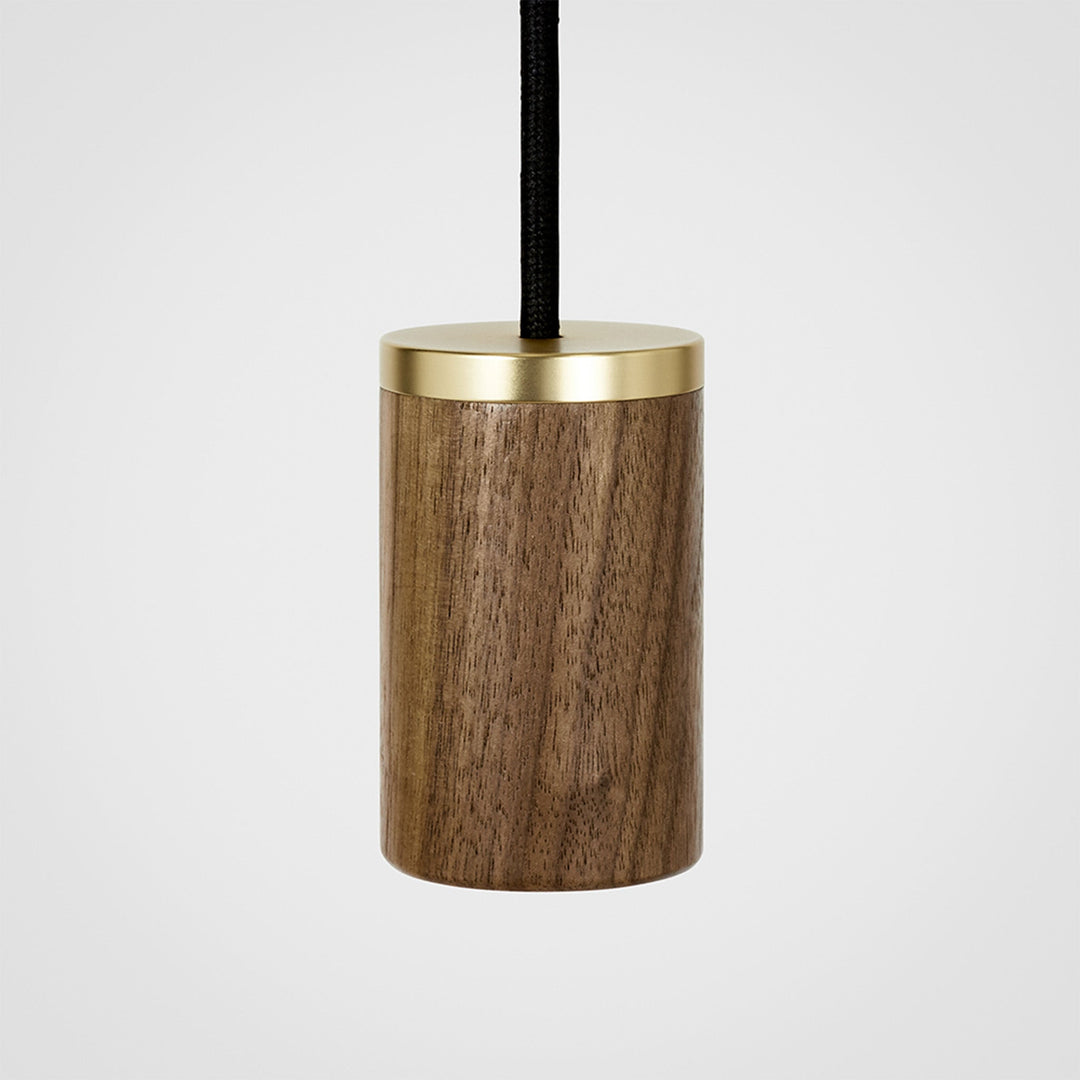 Oval Dim to Warm Pendant Light in Walnut