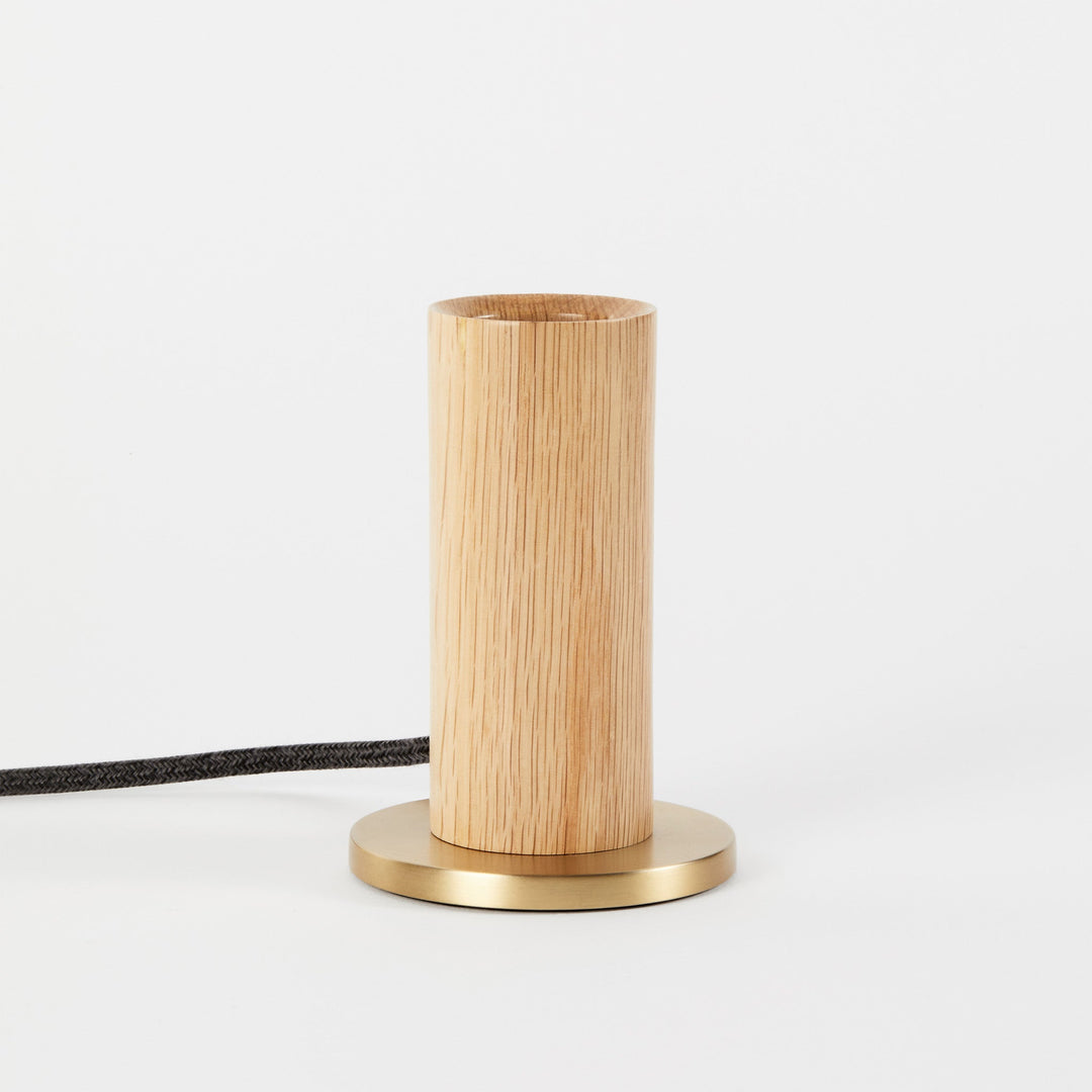 Knuckle Table Lamp in Oak + Noma