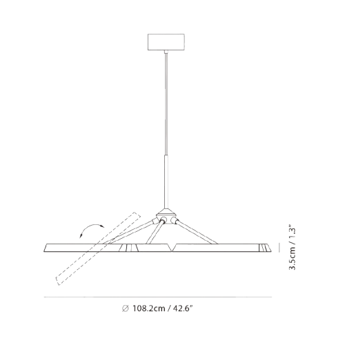 Konnect Pendant P10 by Seed Design, dimension drawing
