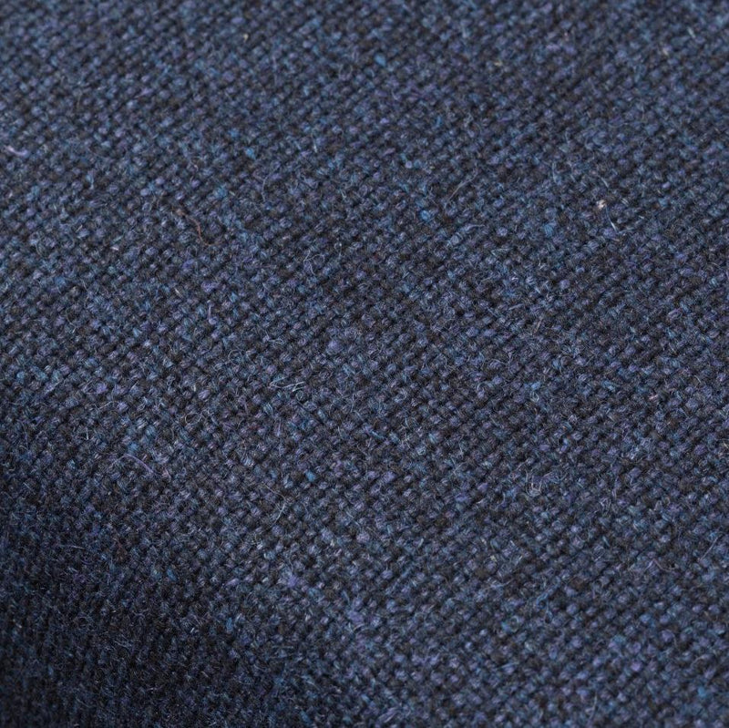 FDB Møbler L35 Gesja Wing Chair, Solid Nature Lacquered Oak/Dark Blue