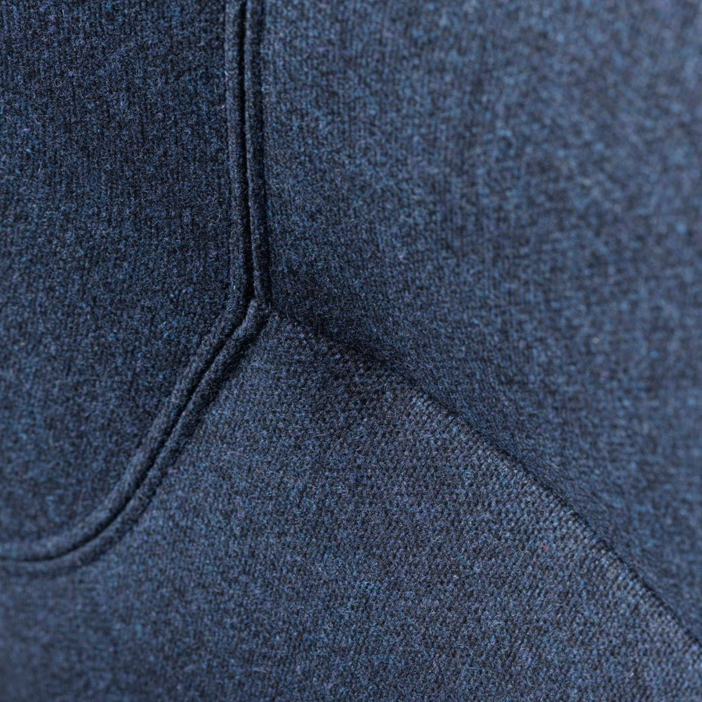 FDB Møbler L35 Gesja Wing Chair, Solid Nature Lacquered Oak/Dark Blue