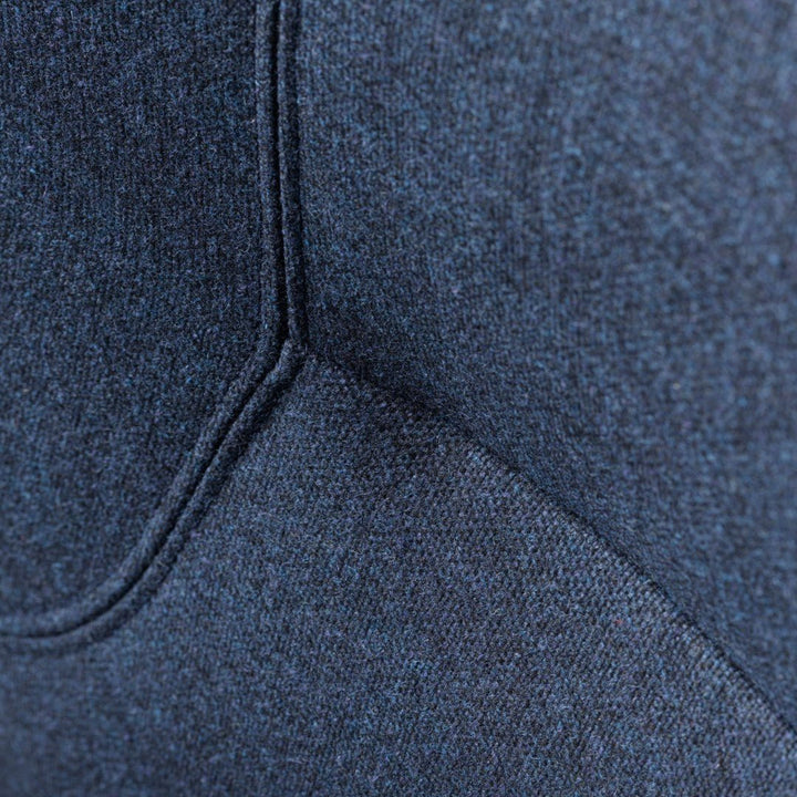 FDB Møbler L35 Gesja Wing Chair, Solid Nature Lacquered Oak/Dark Blue
