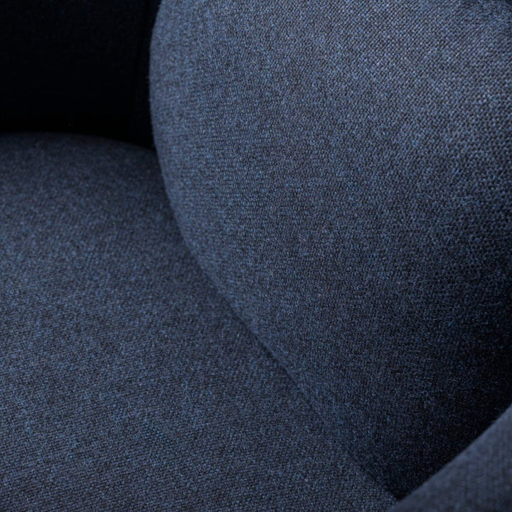 FDB Møbler L35 Gesja Wing Chair, Solid Nature Lacquered Oak/Dark Blue
