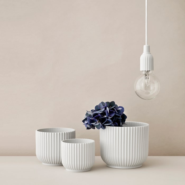 Lyngby Flower Pot, White