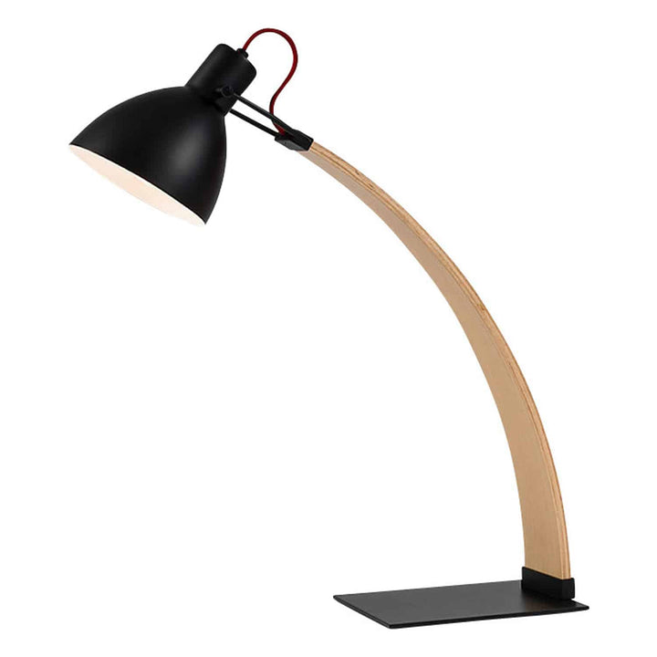 Laito Wood Table Lamp by Seed Design in Black, studio shot