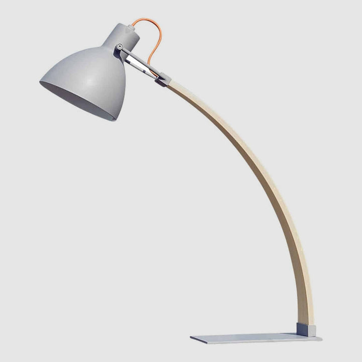 Laito Wood Table Lamp by Seed Design in Gray, studio shot