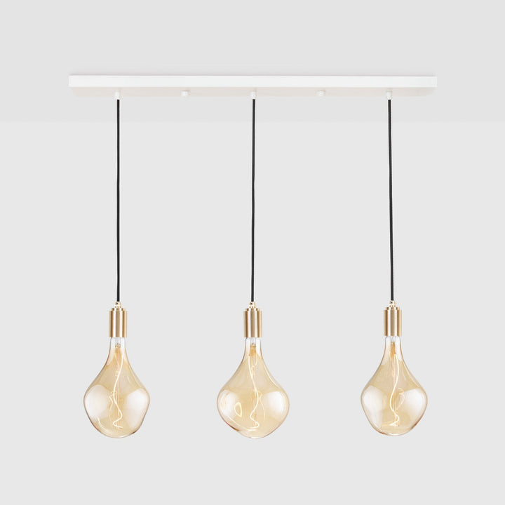 Linear Triple Pendant in Brass