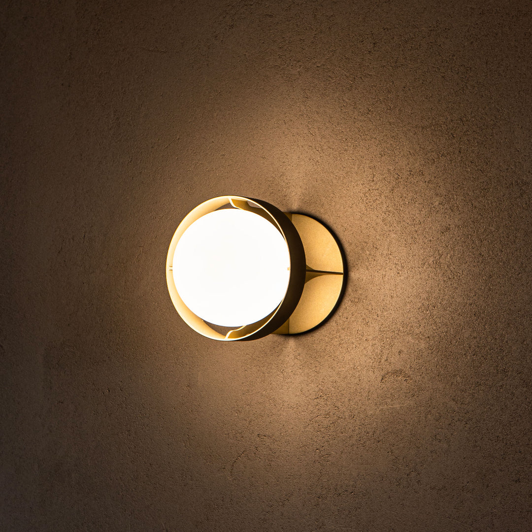 Loop Wall Light in Gold + Sphere IV