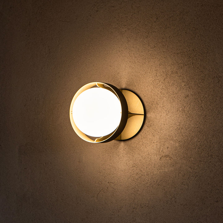 Loop Wall Light in Gold + Sphere IV
