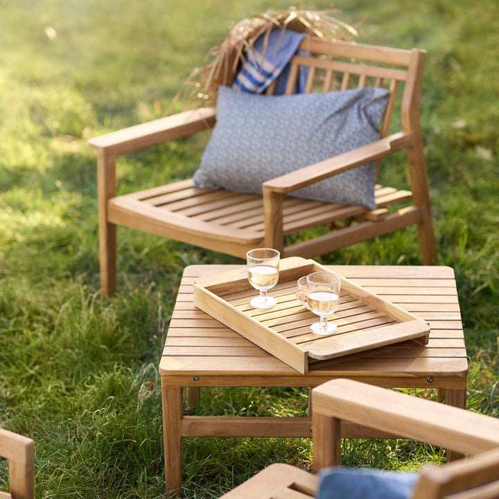 FDB Møbler M19 Sammen Lounge Table, Small, Solid Nature Oiled Teak