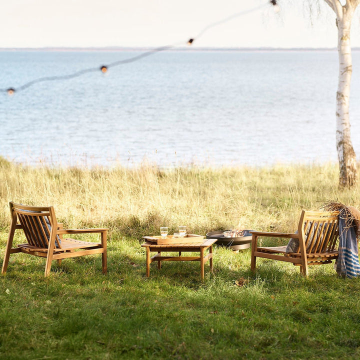 FDB Møbler M19 Sammen Lounge Table, Small, Solid Nature Oiled Teak