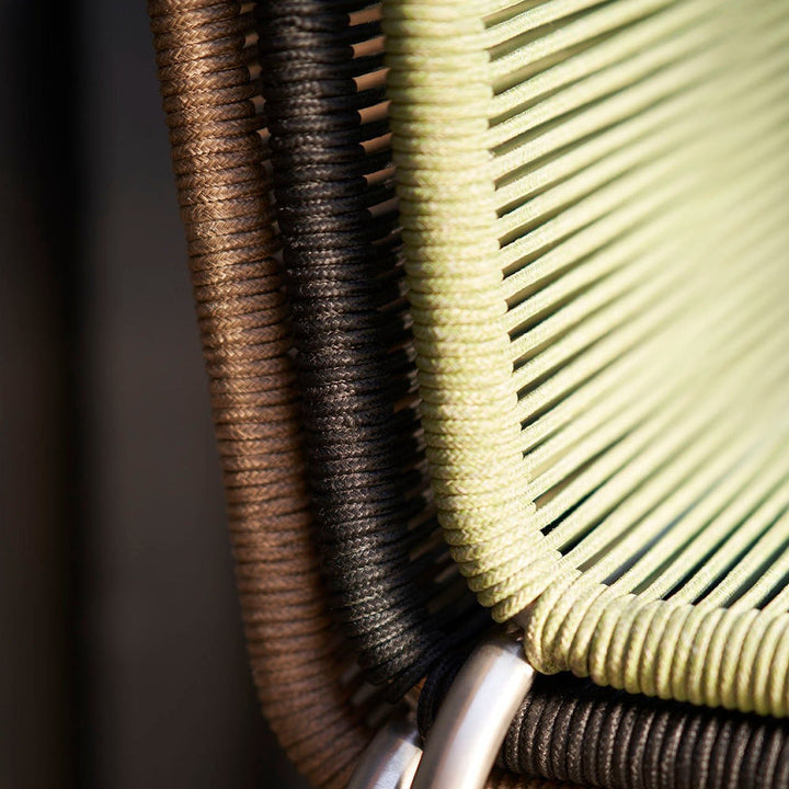 FDB Møbler M20 Teglgaard Cord Chair, Stainless Steel/Brushed Green