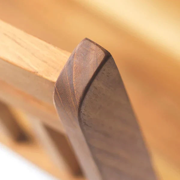 FDB Møbler M23 Lilleø Balcony Chair, Stainless Steel/Solid Nature Oiled Teak