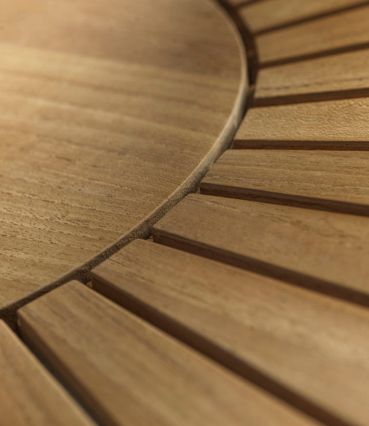 FDB Møbler M27 Sammen Round Garden Table, Solid Nature Oiled Teak