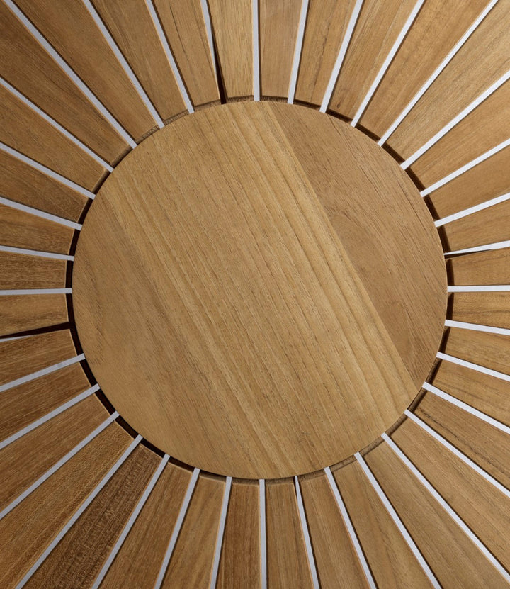 FDB Møbler M27 Sammen Round Garden Table, Solid Nature Oiled Teak