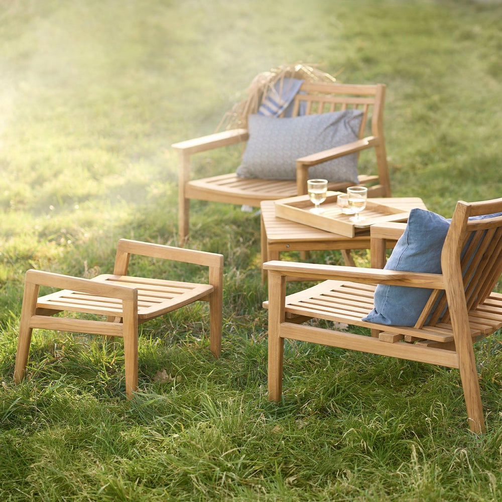 FDB Møbler M7 Sammen Foot Stool, Solid Nature Oiled Teak