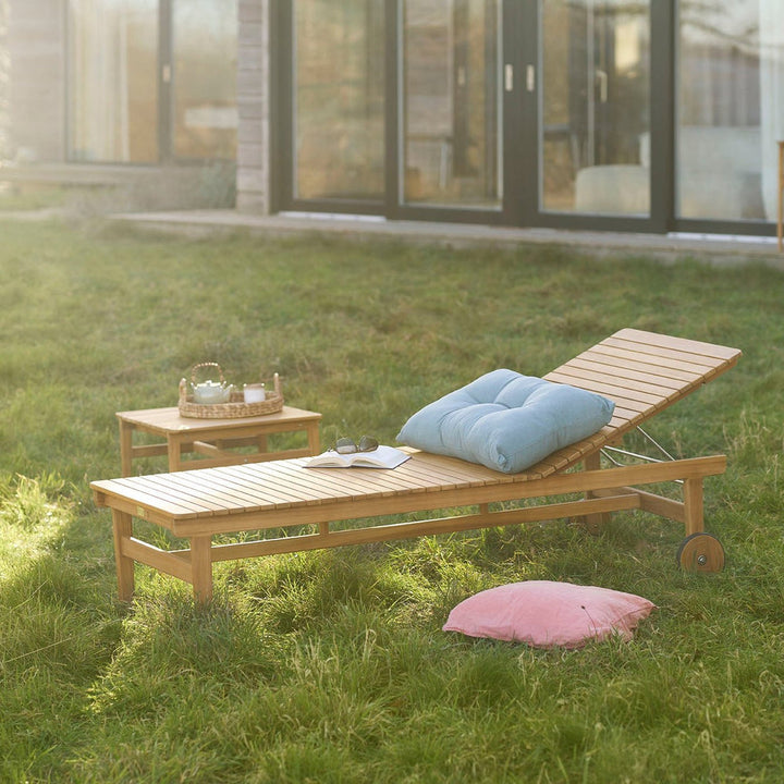 FDB Møbler M8 Sammen Sun Lounger, Solid Nature Oiled Teak