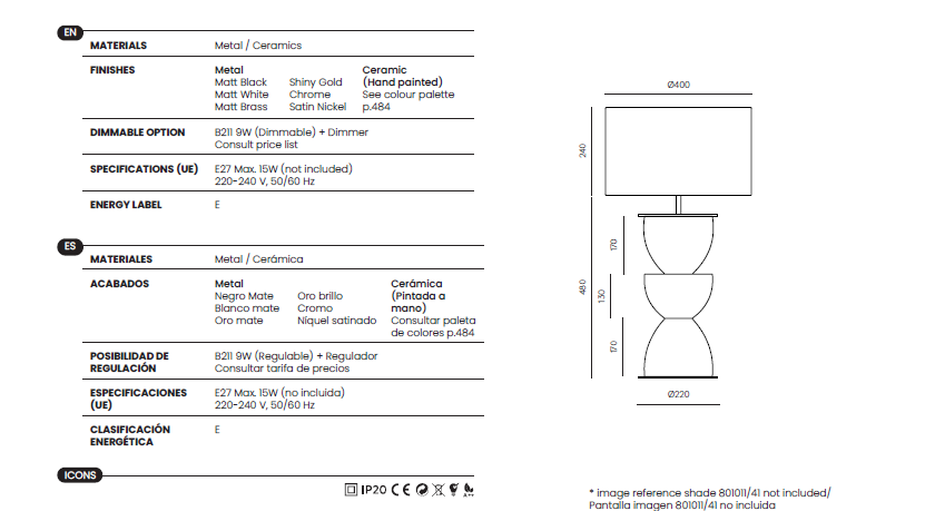 Metric Table Lamp