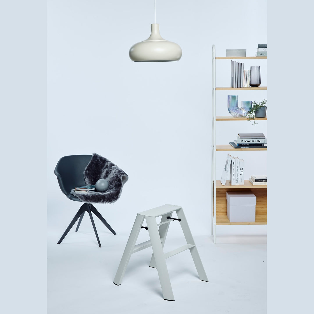 Lucano Step Ladder 2-Step CRYSTAL GRAY